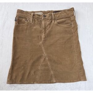 AG Adriano‎ Goldschmied Skirt Women 26 Brown Excellent Corduroy Mid-Box Mini